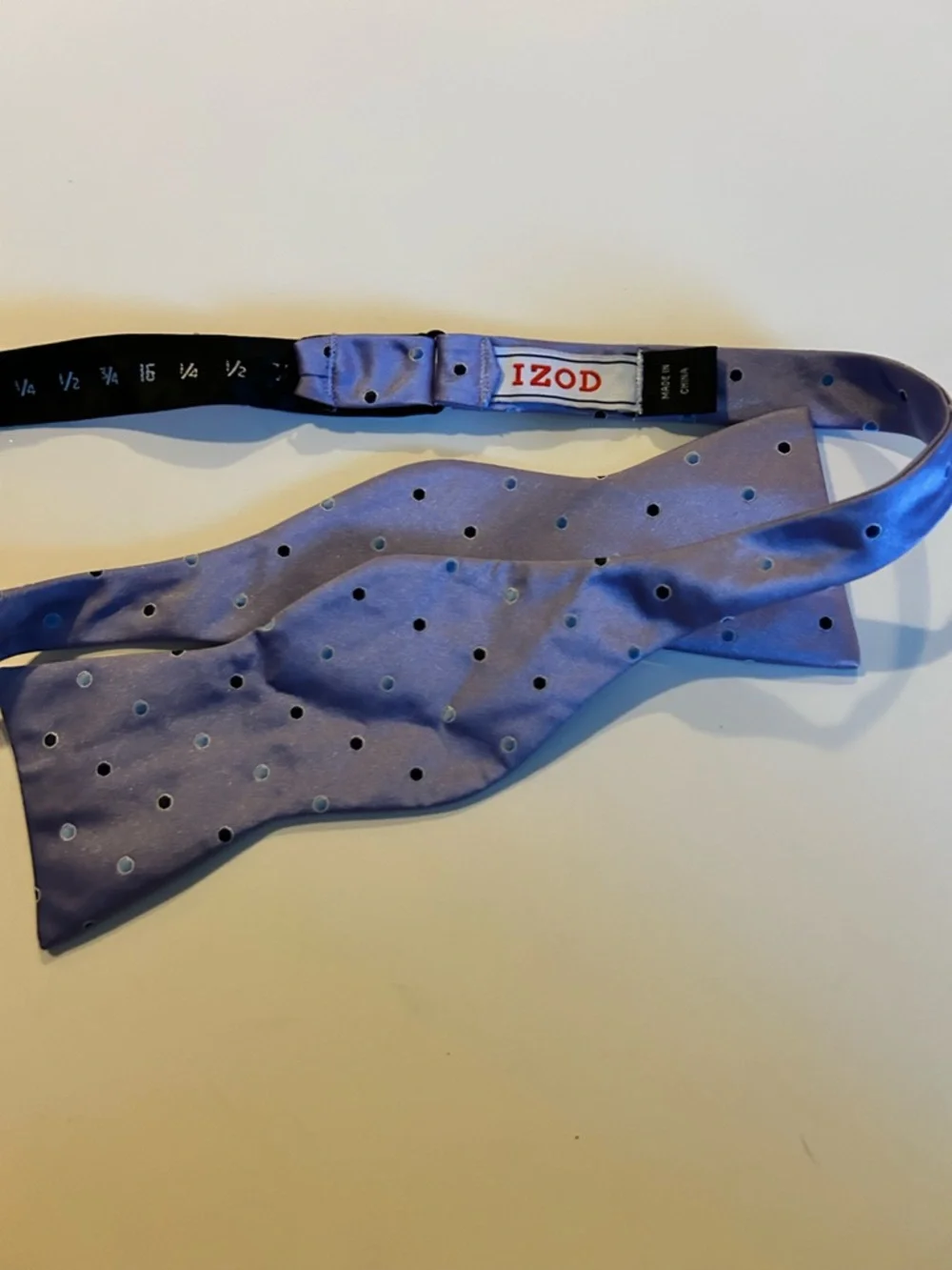 Izod Lavender Self-Tie Bow Tie with Light Blue Dots